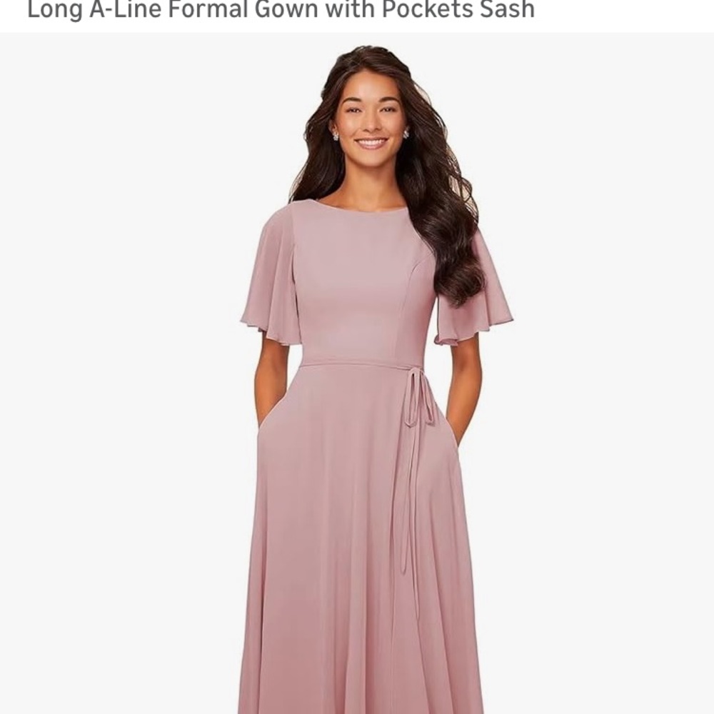 Elegant Mauve A-Line Formal Gown